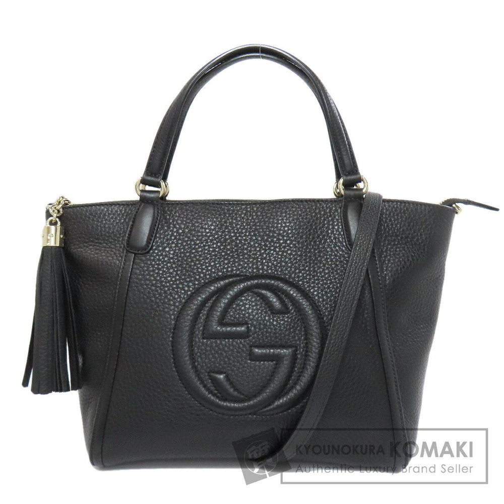 Gucci Soho Interlocking GG Handbag Leather - Picture 1 of 11